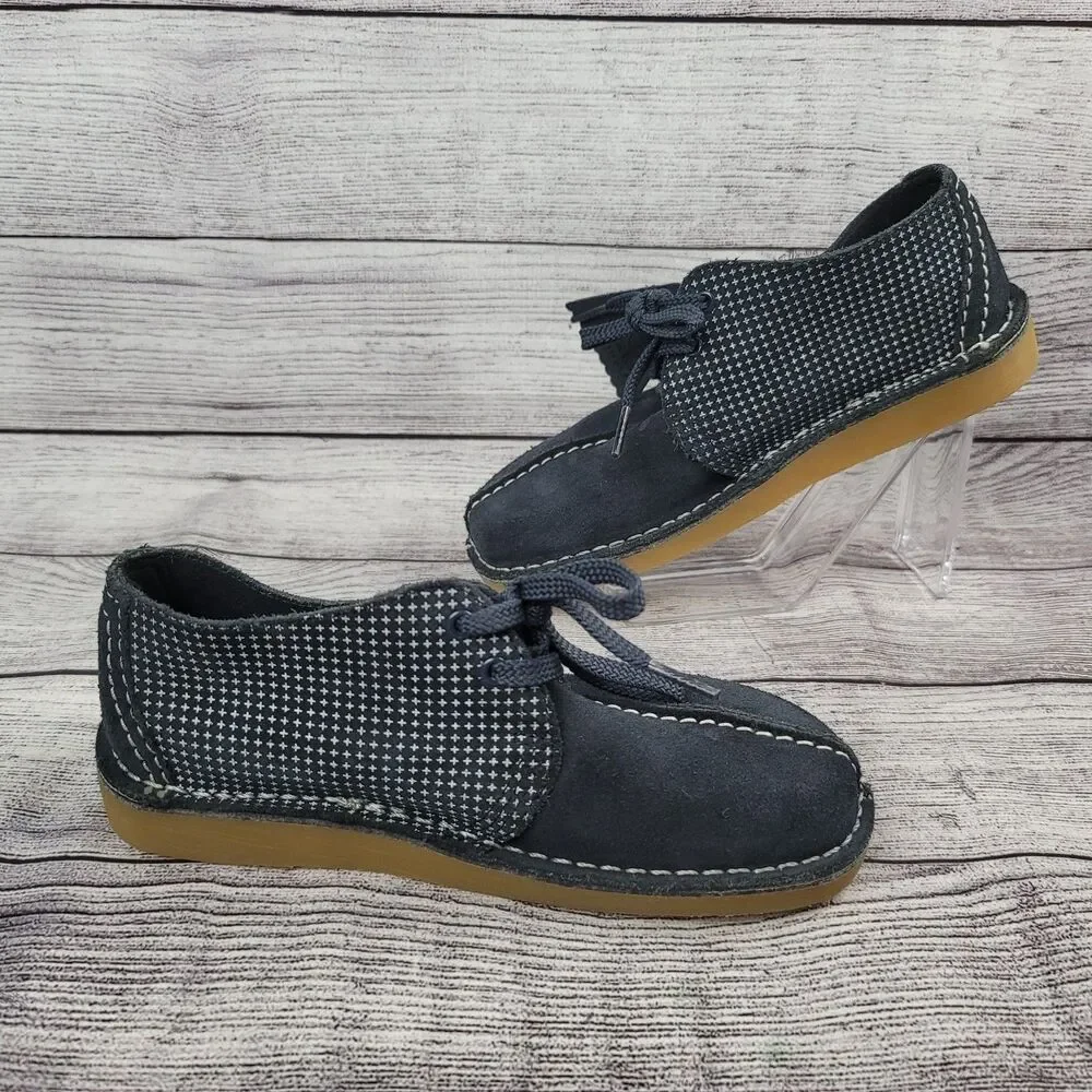 Clarks Kids Desert Trek O Navy Combi 26168043 Size 1 W